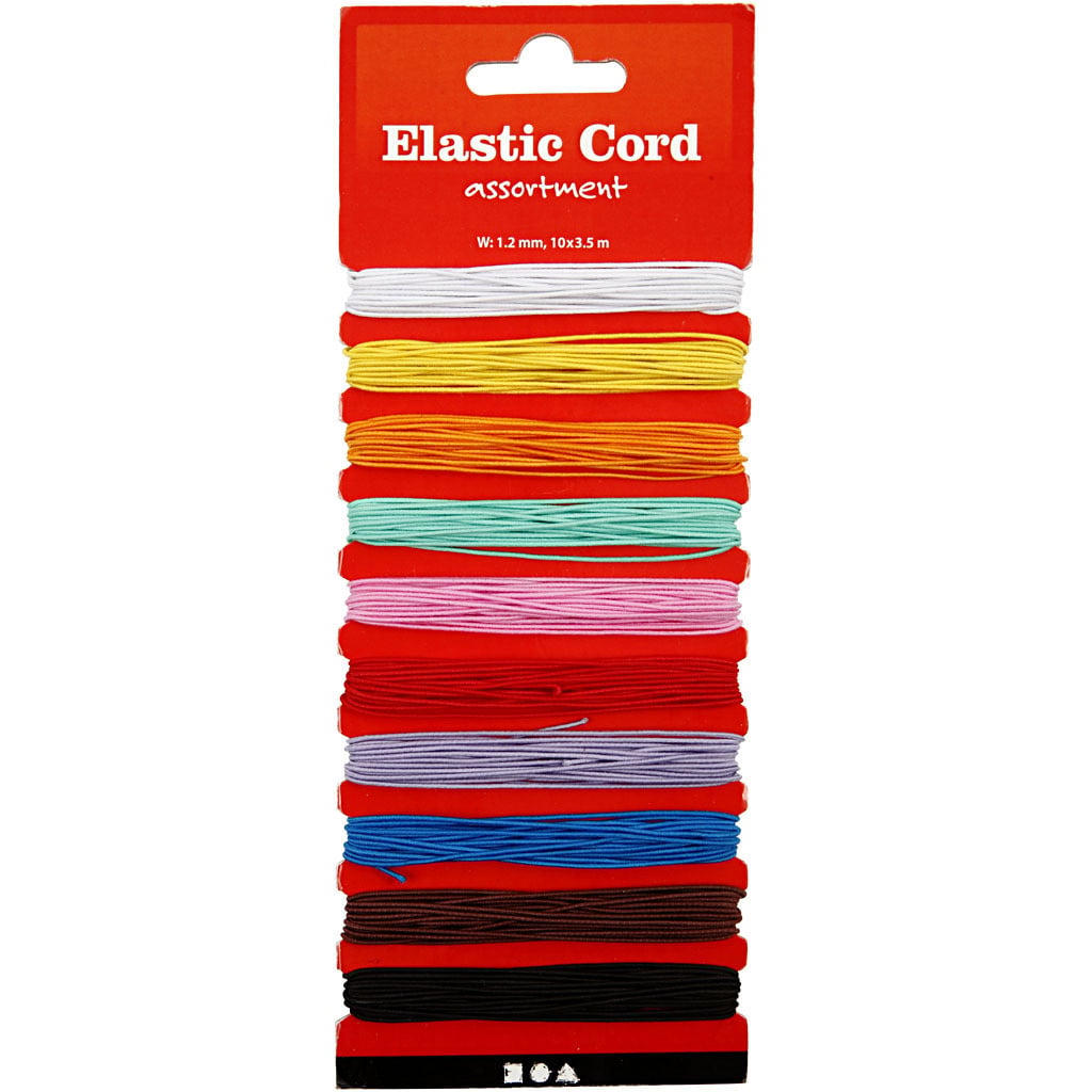 Creativ Company Elastiekjes Assortiment 1,2 mm 10 stuks van 3,5 meter