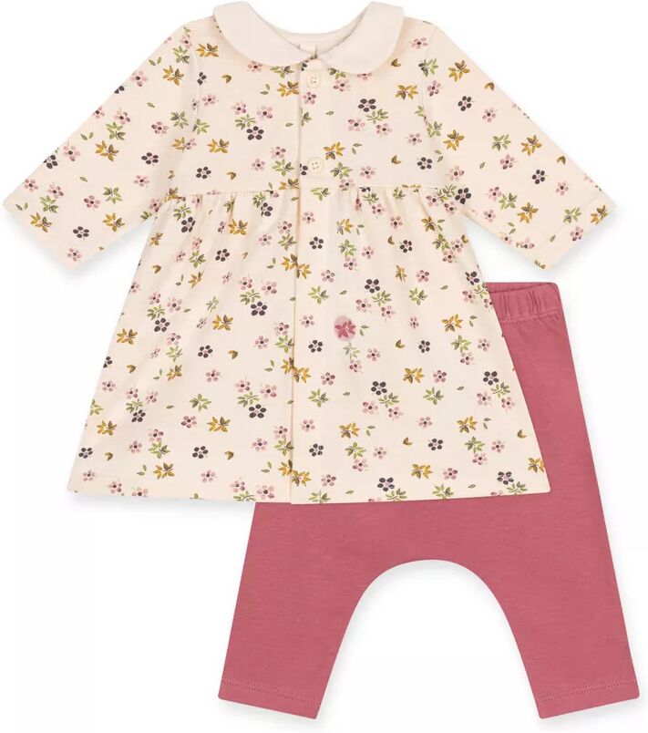 Petit Bateau - Set: Kleid und Leggings, 12 Monate, Multicolor