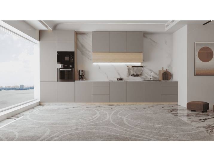 Küchenzeile – VELORA – Beige / Artisan Eiche