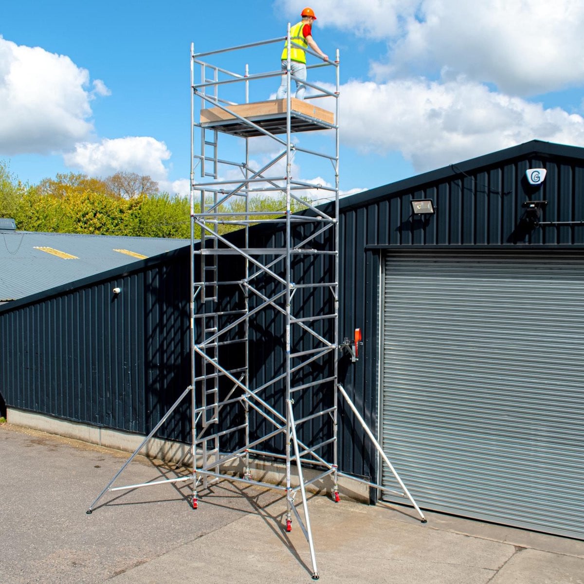 BPS 3T Industriele Aluminium Rolsteiger met 10,7 m Werkhoogte en 950 kg Draagvermogen