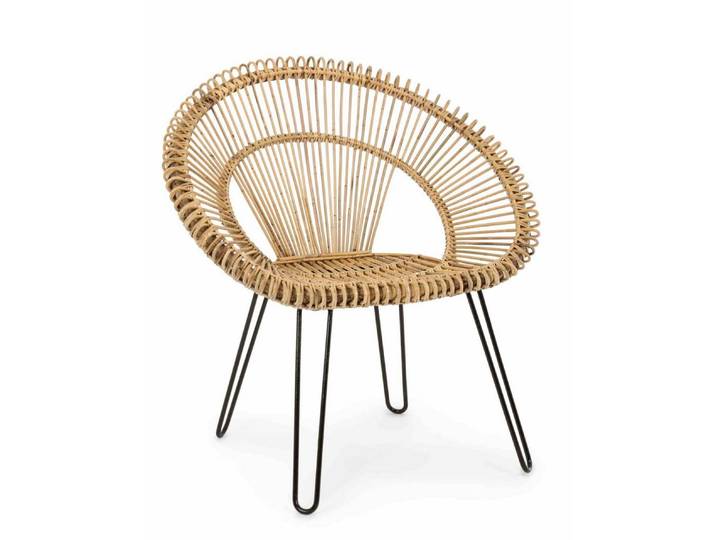 Feeling4Home Sessel Esteban aus Rattan, Natur