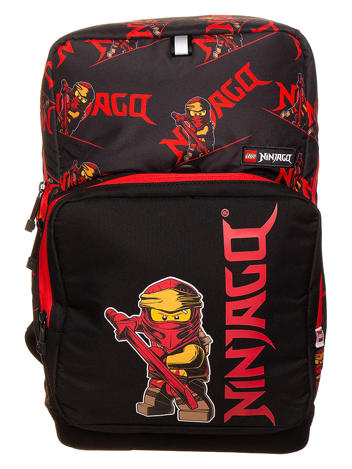 2tlg.Schulranzen-Set "LEGO Maxi Plus" in Schwarz/ Rot - (B)42 x (H)25 x (T)22 cm - onesize