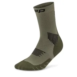 CEP Herren Core Run Mid Cut Laufsocken - 45-48 - olive