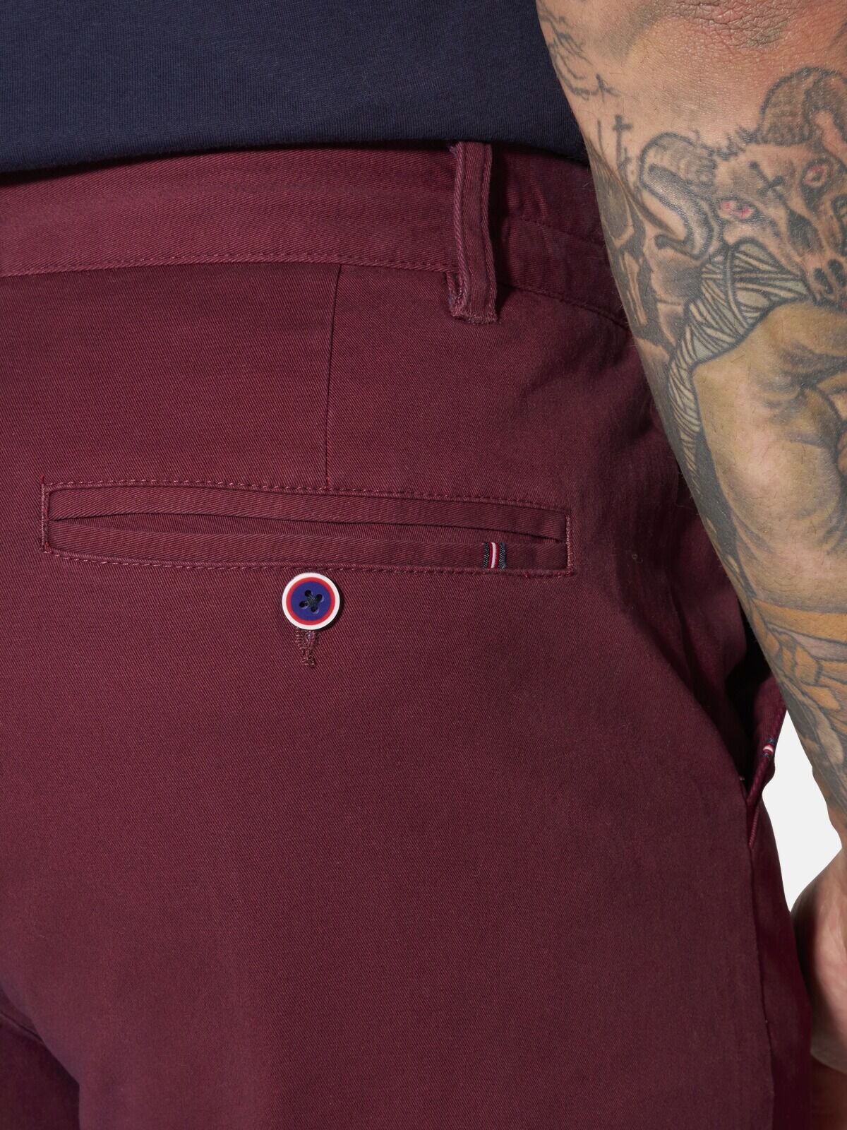 Chinos BABISTA "Chino CARLONI", Herren, Gr. 33, rot (dunkelrot), Hosen Chinos