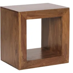 STANDREGAL – Naturholz, 44x44x33 cm, handgefertigt, geradlinig