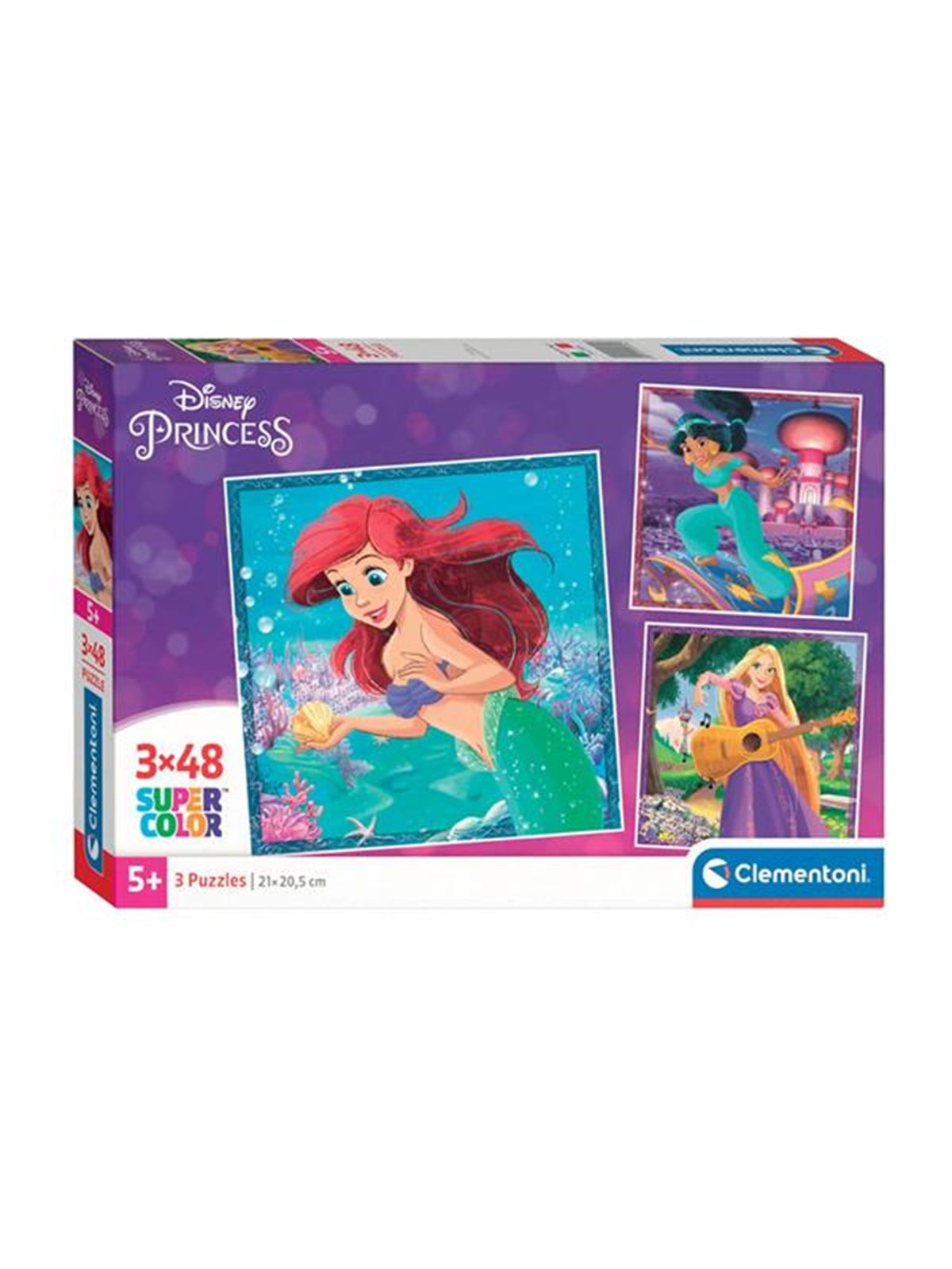Clementoni Puzzle Disney Princess, 3x48 Teile 2D Puzzles