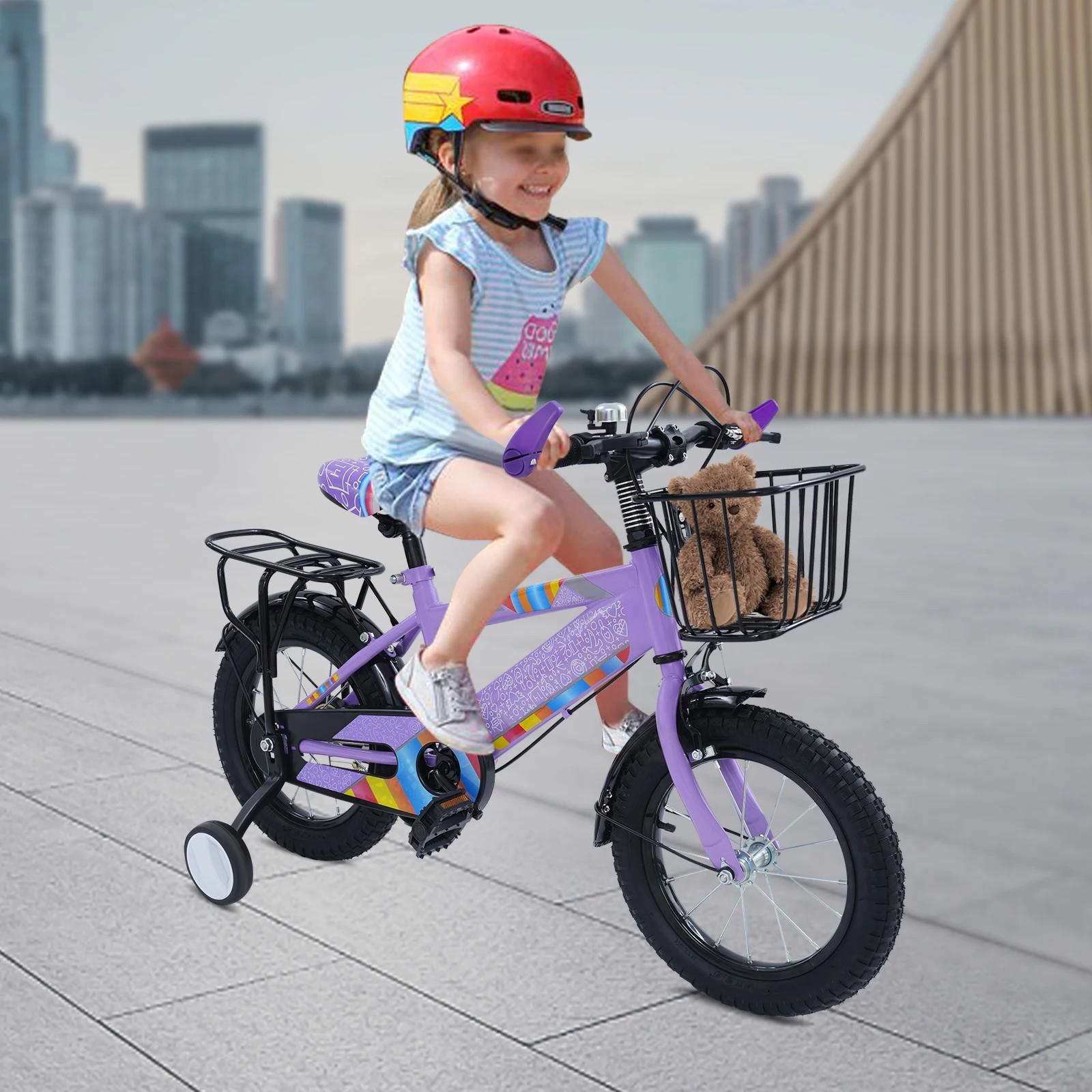 14 Zoll Kinderfahrrad mit verstellbarem Sitz und Stützrädern