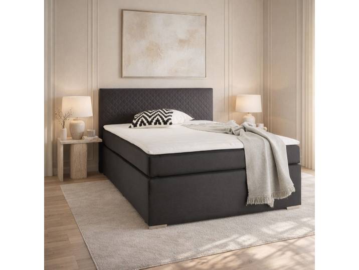 Boxspringbett Mali New in Schwarz ca. 140x200cm