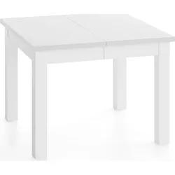 ESSTISCH Toren Weiß ausziehbar verlängerbar quadratisch, Weiß 100-300/100/76.5 cm