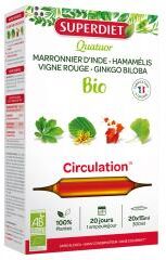 Superdiet Quatuor Circulation Bio 20 Ampoules - Boîte 20 ampoules de 15 ml