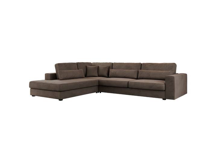 ECKSOFA Savona Braun Velvet - links