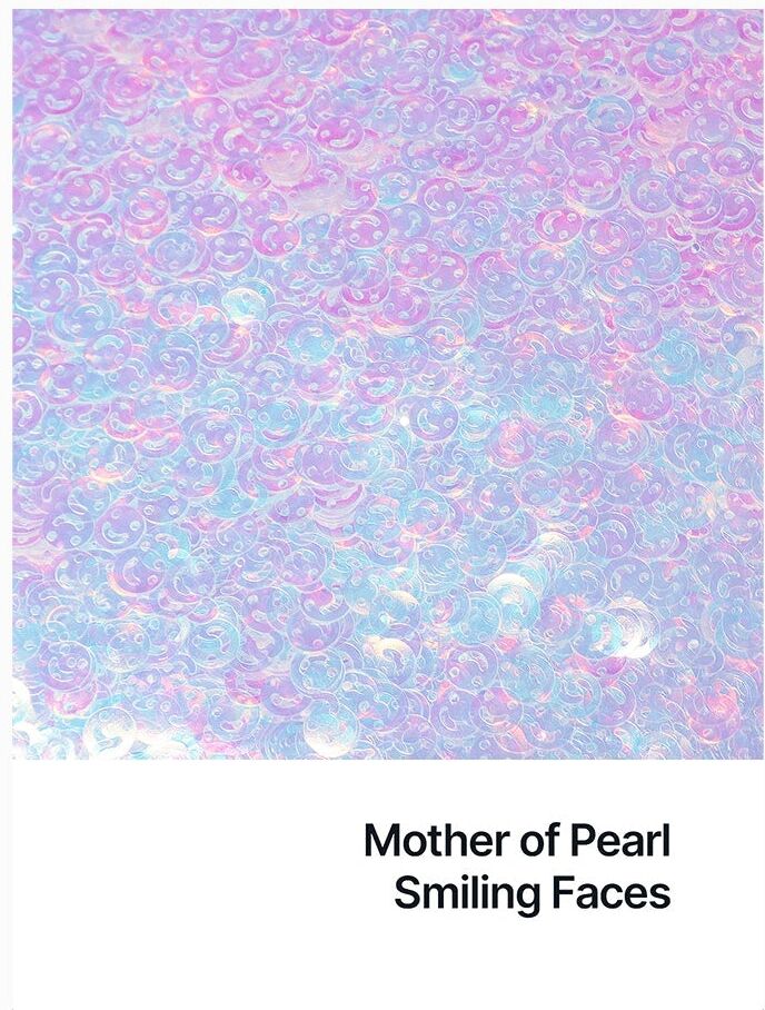 Hemway Shaped Craft Glitter   Smiling Face   Epoxy Resin, DIY, Tumbler, Decoration - Mother Of Pearl Iridescent - Shaped 50g