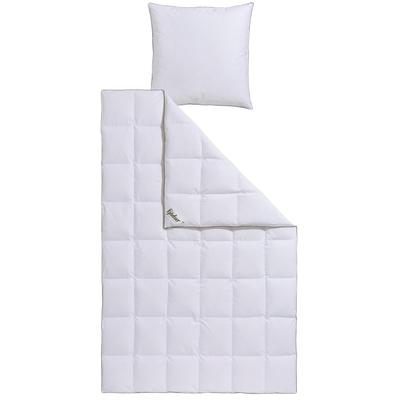 Daunenbettdecke + Federkissen FJÖDUR "Felix", weiß, B/L: 135cm x 200cm Anzahl Teile 1, B/L: 80cm x 80cm Anzahl Teile 1, Bezug: Baumwolle Füllung: Entendaune/-feder, normal, Bettdecken Bezug: 100% Baumwolle. Bezug: 100% Baumwolle. Kopfkissen Bezug:...