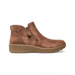 Skechers für Damen. 158952 Lovely Vibe Herbst braune Stiefelette (37), Wohnung, 1 bis 3 cm, Reißverschluss, Lässig