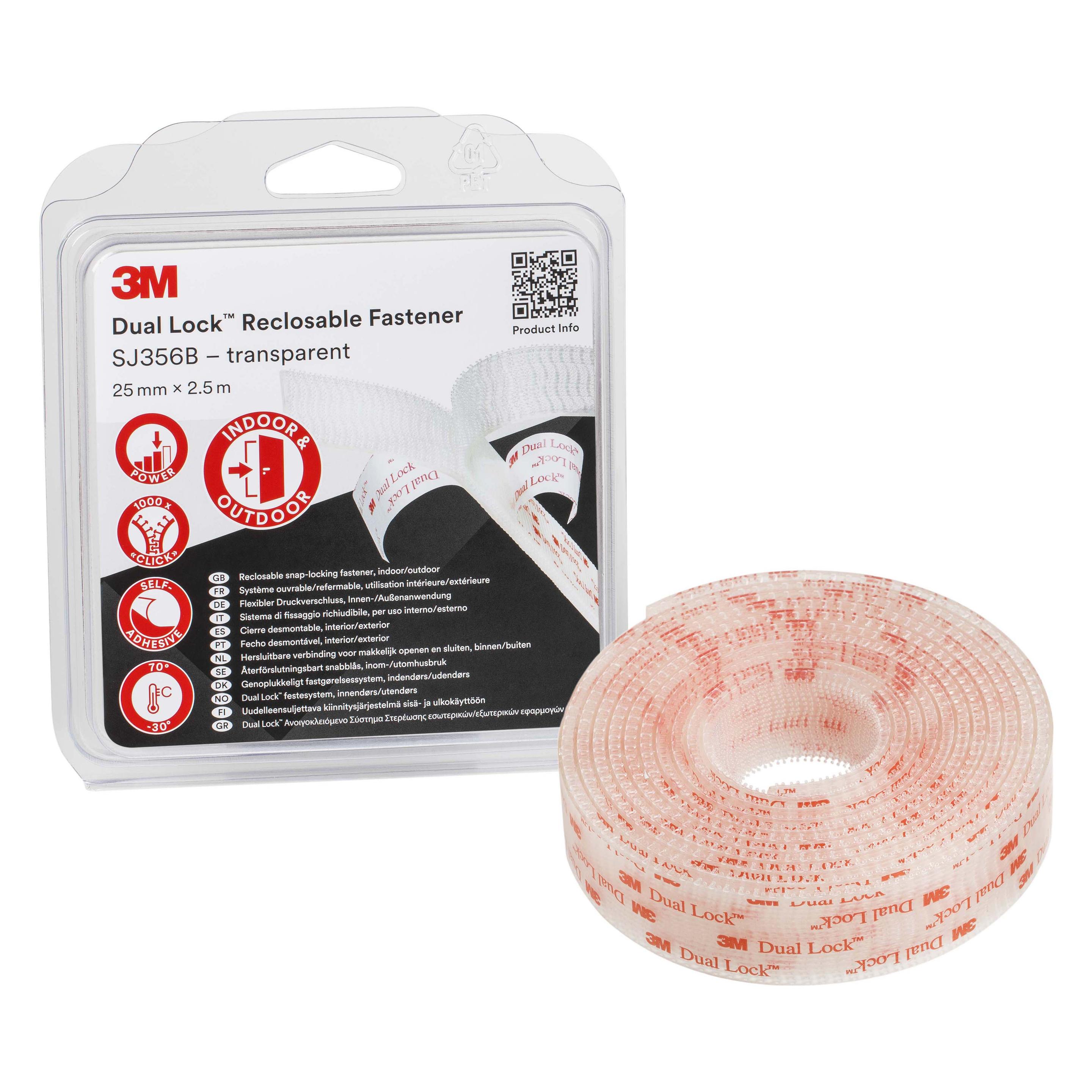 3M Dual Lock Hakenband (25 mm) (SJ356B)