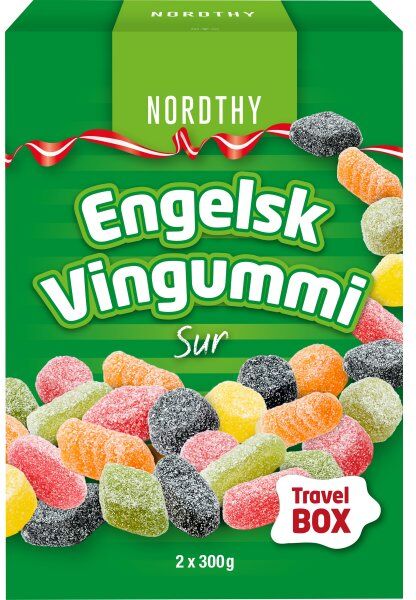 Nordthy Engelsk Vingummi Sur, 600g