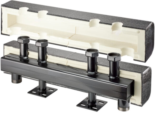 Oventrop Collecteur DN 32, pce, avec isolation thermique, pour 2 circuits de chauffage (1351662)
