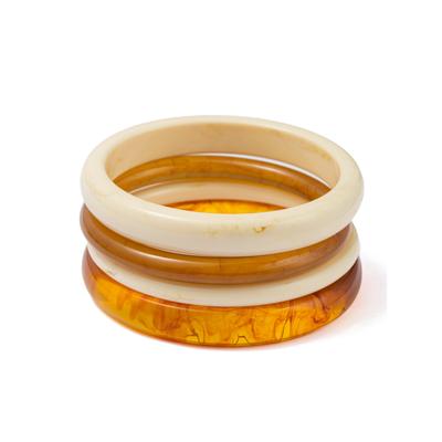 Armreif Set "Multipack Schmuck Geschenk Acryl", beige (creme, bernsteinfarben), ANISTON JEWELRY & WATCHES, Armbänder, Damen, Acryl, Made in Germany