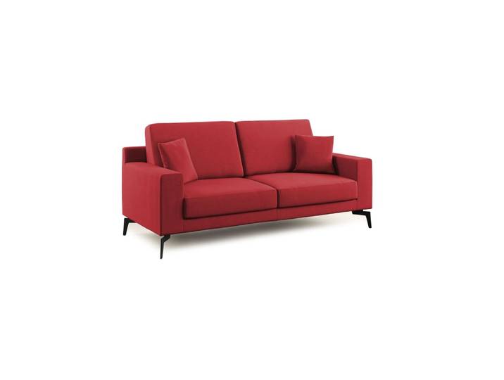 Canapé en microfibre 166 cm rouge