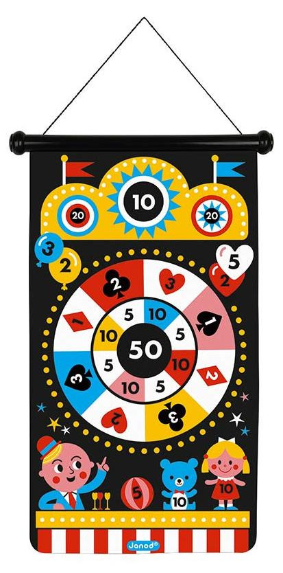 Janod Magnetisch Dartbord voor Kinderen - Thema Kermis