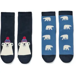 Tchibo - 2 Paar Kinder-Antirutsch-Socken - Baby - Gr. 23-26 - dunkelblau