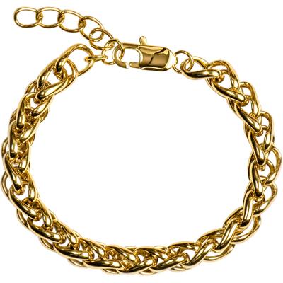 Edelstahlarmband JACQUES LEMANS "Fuchsschwanzkette", gold (gelbgoldfarben), Armbänder, Damen, 20cm, Edelstahl, Edelstahlarmband