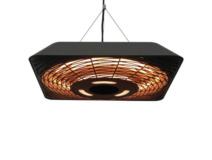 ComfortXL Infrarotstrahler De-10714 2000W mit 3 Stufen & Fernbedienung Schwarz, Metall, 45x10x45 cm, Elektrogeräte, Heizgeräte, Heizstrahler
