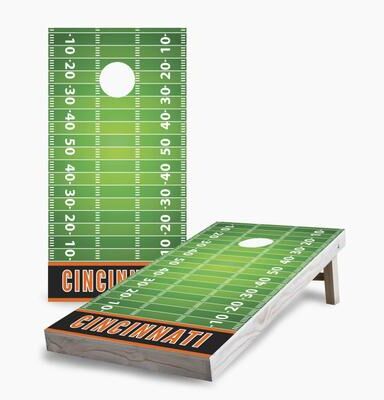 Skip's Garage Cincinnati Football Cornhole Boards