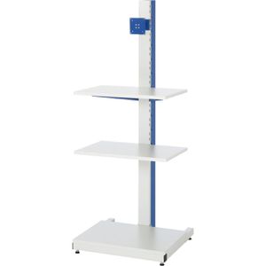 Rau Rau Computertisch Modell 6018, lichtg , 65 x 168 x 65 cm, mit Steckdosenleiste