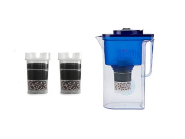 Wasserfilter AcalaQuell® kleines Einsteigerpaket für 1/2 Jahr - Wassetto blau – Aktivkohle Wasserfilter Höchste Filterleistung - mehrschichtig BPA u. BPB frei ReNaWa® - Technology