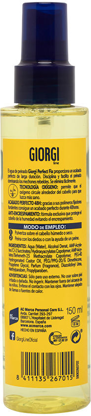Giorgi Line Giorgi Perfect Fix água modeladora Perfect Fix 24h 150 ml