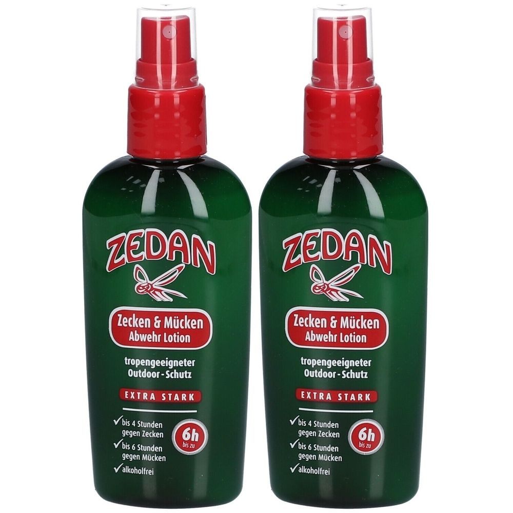 Zedan Abwehr Sprühlotion outdoor Zecken & Mücken 2x 2x100 ml Spray