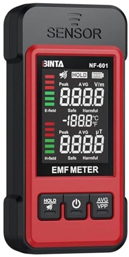EMF Meetapparaat Stralingsdetector Dubbele Modus 1-1999 V/m Zwart