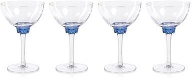 Zodax Cambrai Martini / Cocktail Optic Glasses, Set of 4