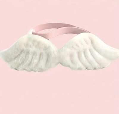 Inspired Finds Holiday Angel Wing Pet Collar With Bow Tie Costume For Dogs & Cats white