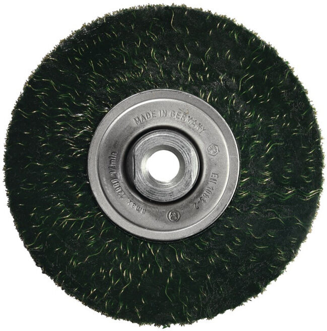 Brosse ronde D.125mm fil M14 épaisseur 0,38mm fil acier 5mm 12000min-¹ OSBORN (4102921051)