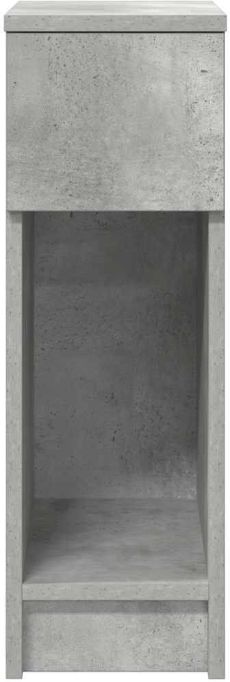 Alpen Home Cornelio 20 cm W Bedside Table Concrete Grey 60cm H X 20cm W X 36cm D