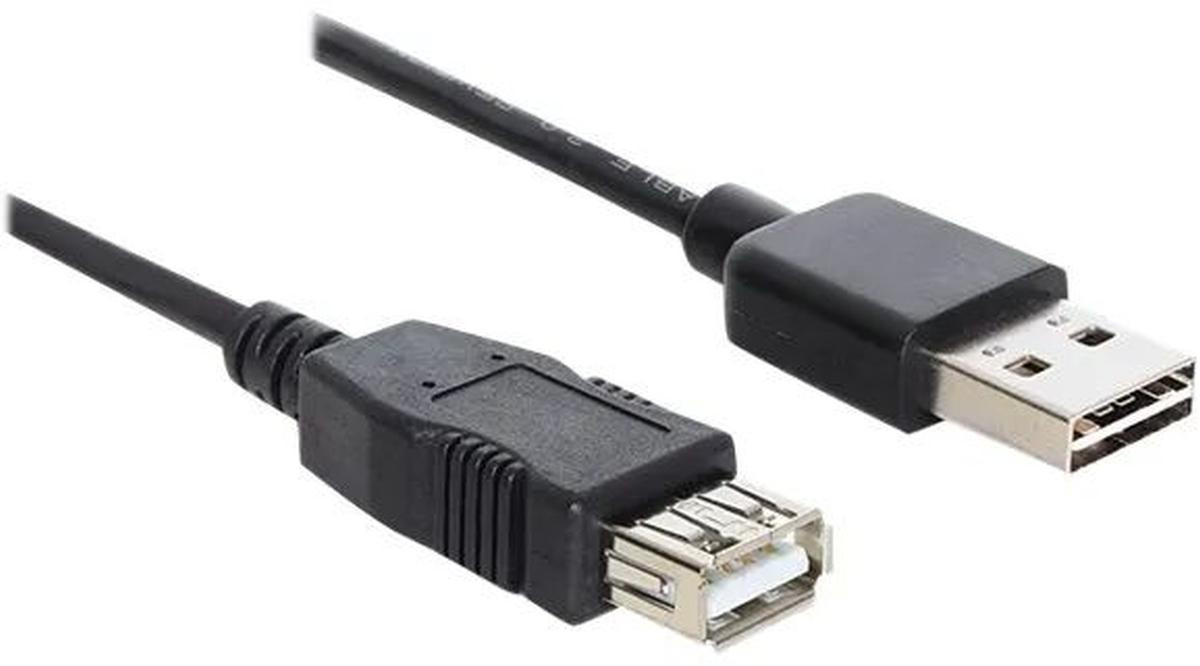 Delock 83373 USB Verlengkabel A naar A USB 5.00m zwart
