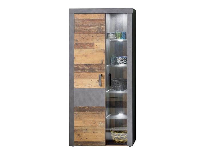 ebuy24 Vitrine Irina Vitrinenschrank 2 Türen, inkl. Licht für Gla