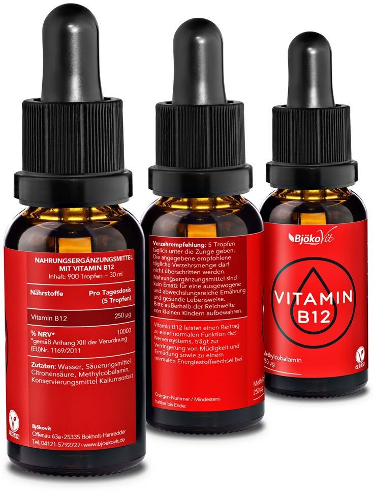 BjökoVit Vitamin B12 Vegan Tropfen Methylcobalamin 30 ml