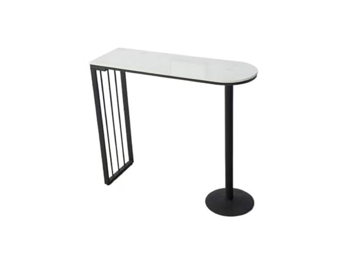 wD7rE5bm6z Bartisch Marmor-Stehtisch mit Metallrahmen, for Zuhause, leicht, luxuriös, hoher Fuß, Küchen-Esstisch(Schwarz,120 * 40 * 105cm)