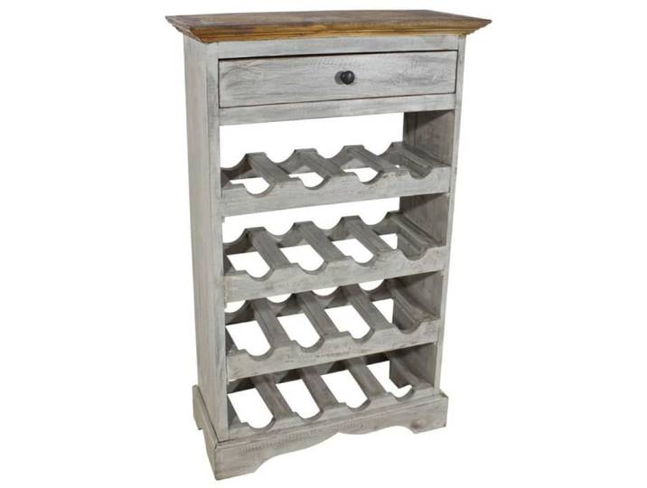 Porte-bouteille JAR - Bois massif de récupération - 55x23x85 cm - Vintage