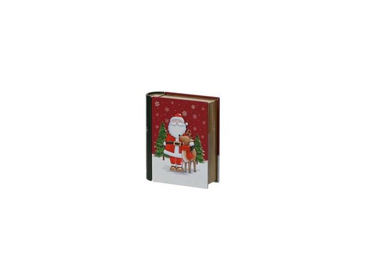 Kerst opberg blik 4x10x12 cm kerstman met rendier