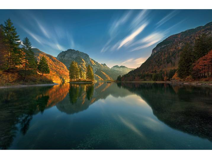 Fototapete PAPERMOON Photo-Art KRZYSZTOF BROWKO, MAGISCHER SEE , bunt, B:3,5m L:2,6m, Vlies, Tapeten, Fototapete