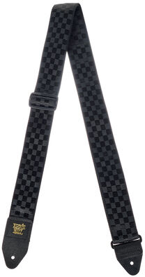 Ernie Ball Black Checkers Jacquard Strap Black Checkers Jacquard