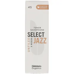 D’Addario Woodwinds Organic Select Jazz Unfiled - Tenor Saxophone 4S - 5er Pack - Blätter