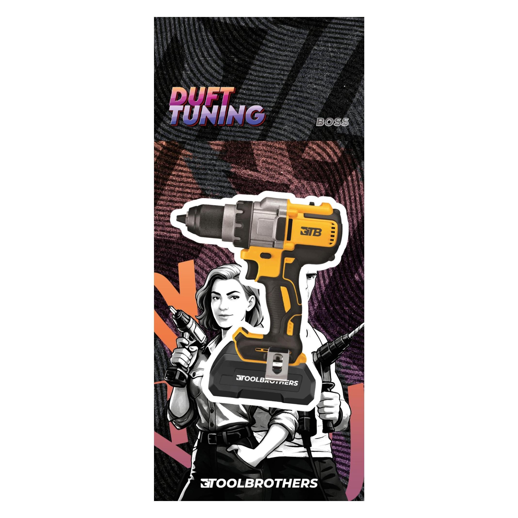 Tool Brothers Toolbrothers Duftbaum - FLEX YELLOW AKKUSCHRAUBER Design - Duft BOSS - maskuline Duftnoten (FLEX YELLOW BOSS)