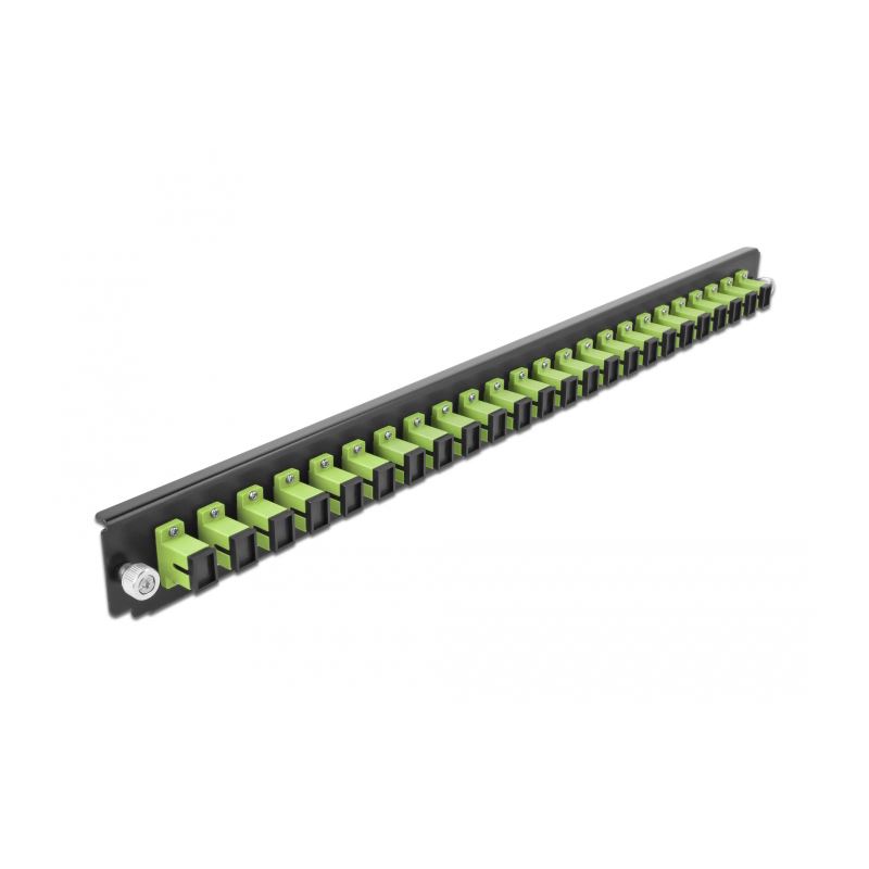 Delock 19" Spleißbox Frontblende 24 Port SC Simplex lindgrün