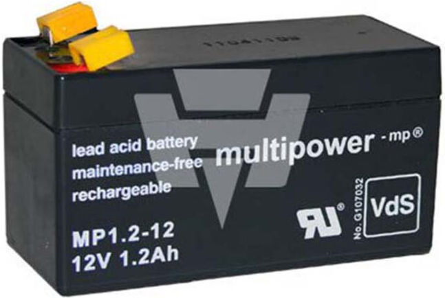 Hückmann Multipower Batterie au plomb MP1,2-12 Pb12V/1,2Ah 123578 (123578)