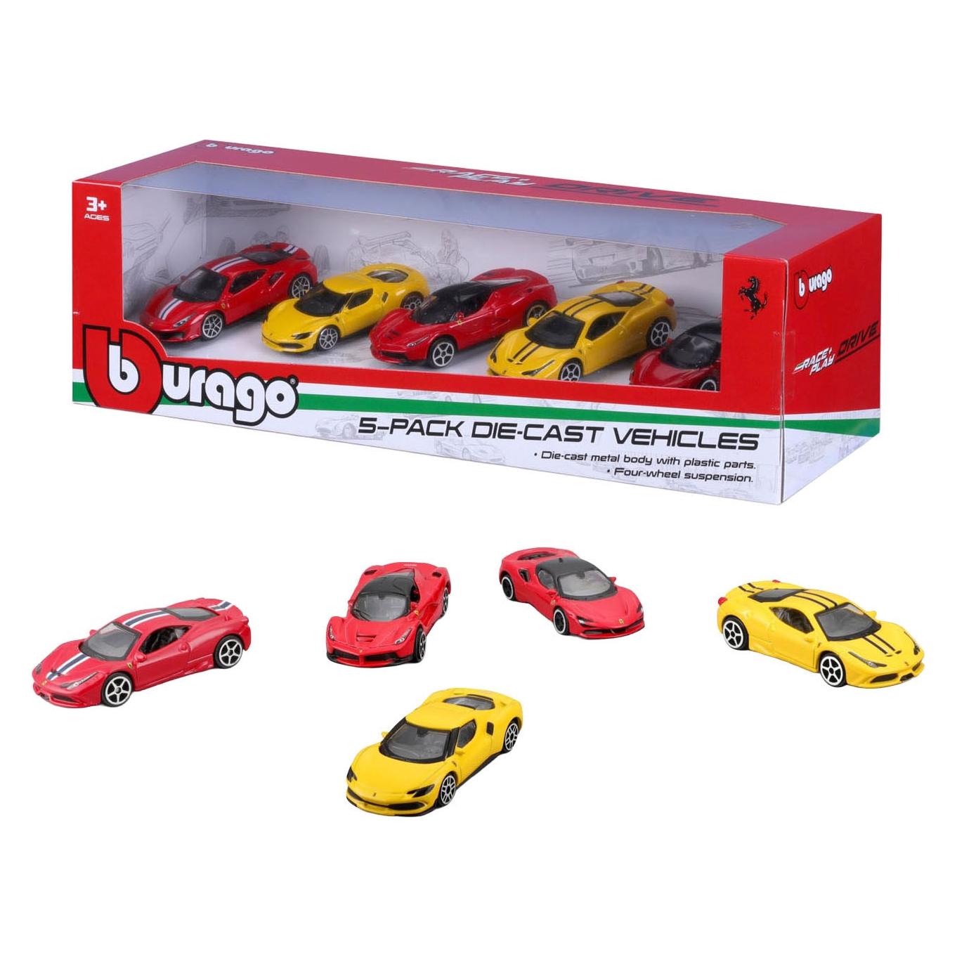 Bburago 1/64 - F-ERRARI 488 GTB - Enzo - 488 Pista - F-12 - La F-ERRARI (58998577)